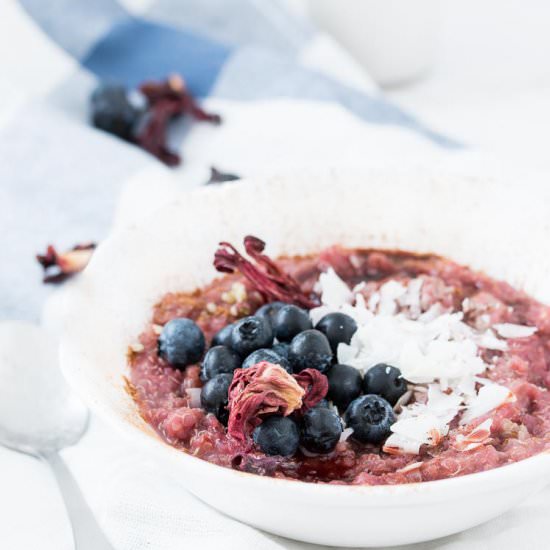 Hibiscus Chai Quinoa Porridge