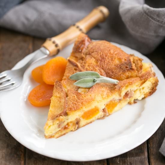 Apricot Prosciutto Strata
