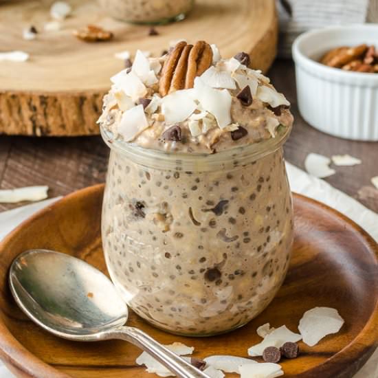 German Chocolate Overnight Oats