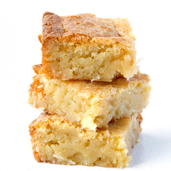 White Chocolate Coconut Brownies