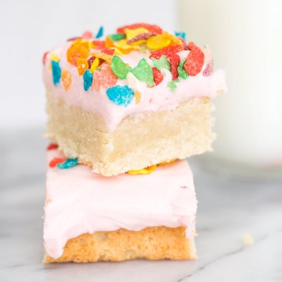 Fruity Pebbles Sugar Cookie Bars