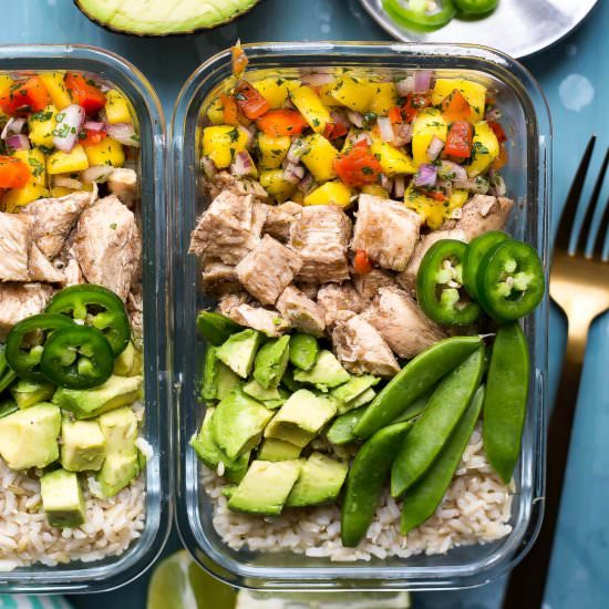 Meal Prep Jerk Chicken Rice Bowls
