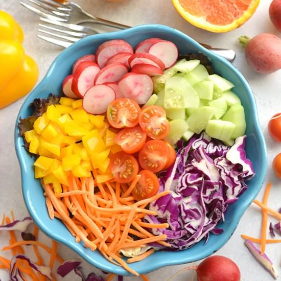 Rainbow Veggie Detox Salad