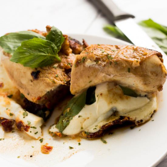Easy Caprese Stuffed Chicken Breast