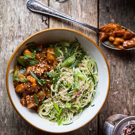 Gochujang Chicken Zoodles