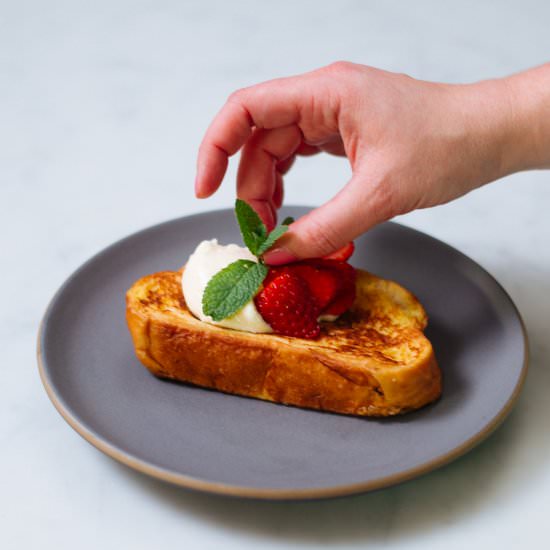 Challah French Toast with Whipped Ricotta