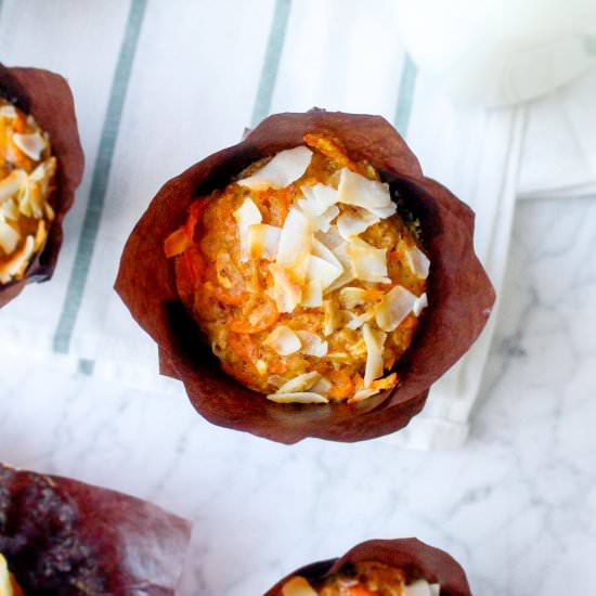 Coconut Carrot Cake Power Muffins
