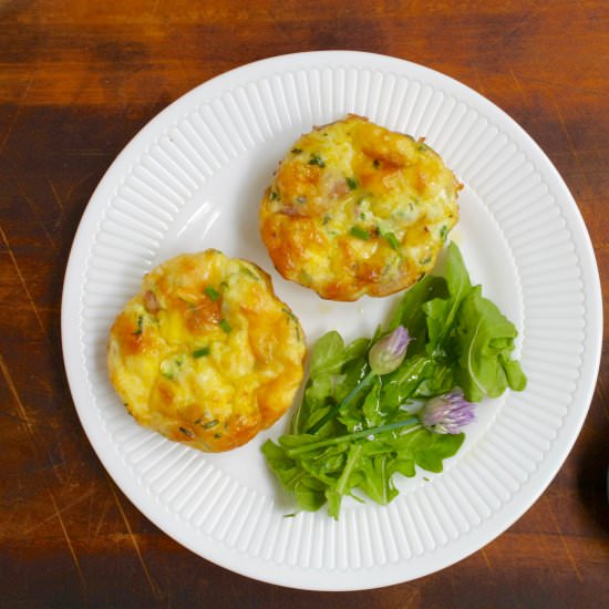 Mini Ham and Cheese Frittata