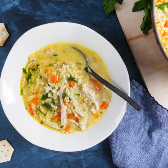 Chicken Cauliflower Rice Soup
