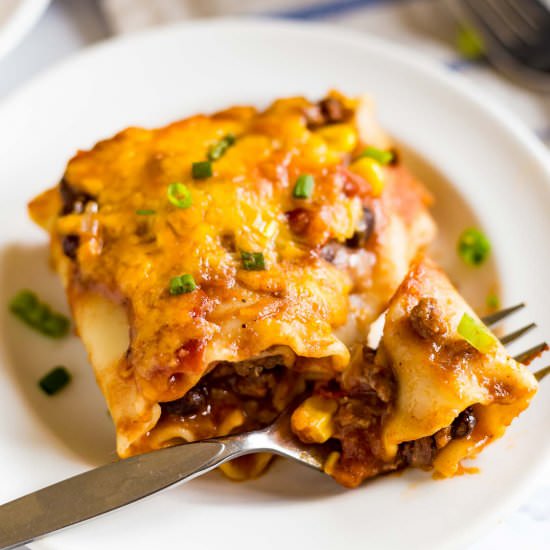 Mexican Lasagna Roll-Ups