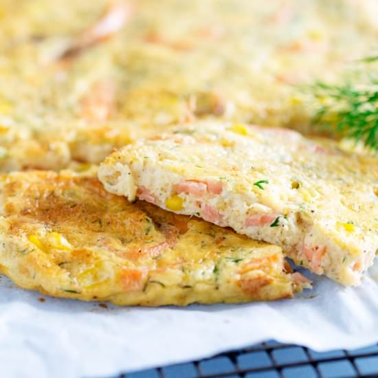 Sheet Pan Frittata with Smoked Salmon