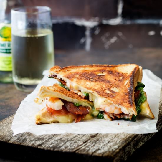 Shrimp and Bacon Grilled Cheese