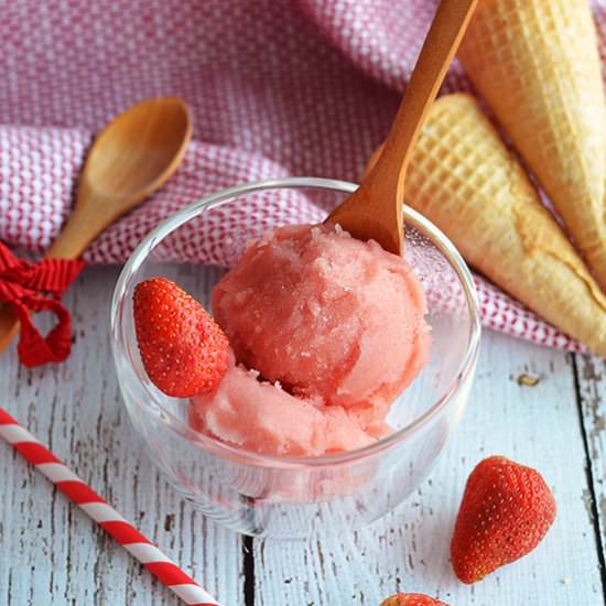 Roasted Strawberry & Watermelon Sorbet