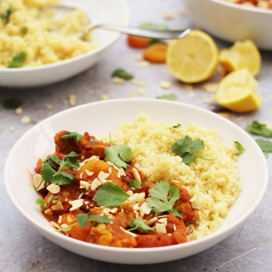 Chicken, Apricot, and Almond Tagine