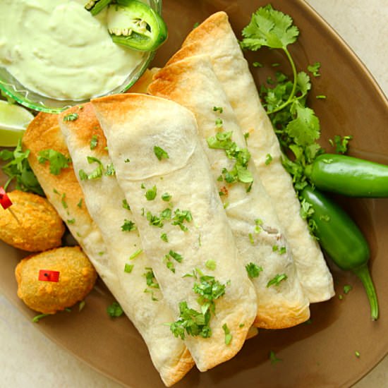 Chicken, Bean, & Jalapeno Taquitos