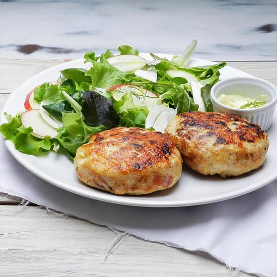 Chicken Burgers with Apples