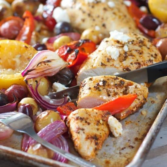 Greek Chicken Sheet Pan Dinner