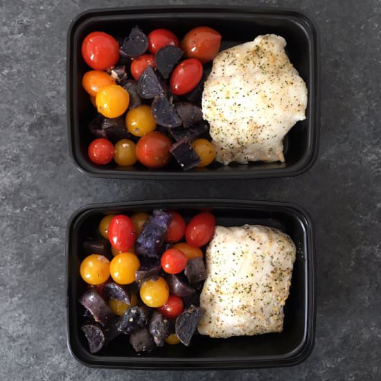 One Pan Baked Cod and Veggies