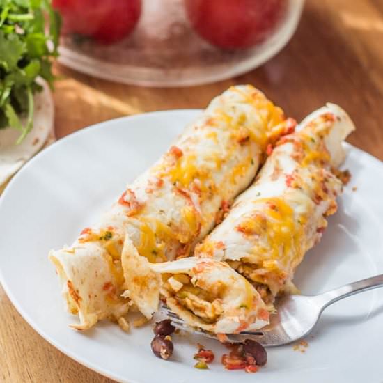 “Leftover” Meatless Enchiladas