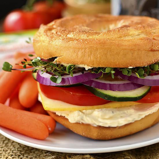 Very Veggie Bagel Sandwich