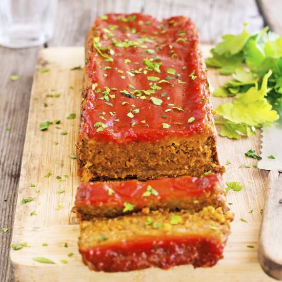 Mushroom Lentil “Meatloaf”
