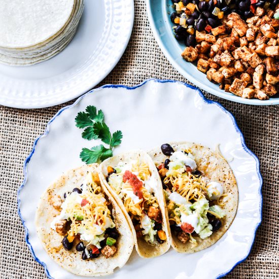 Vegan Baked Tofu Street Tacos