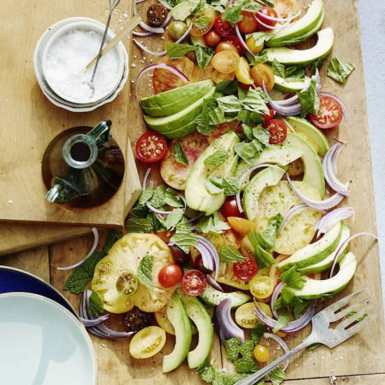 Avocado and Heirloom Tomato Salad