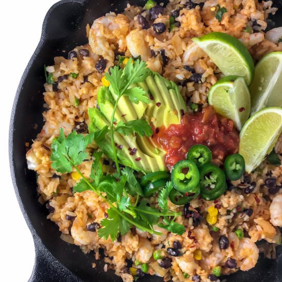 Mexican Shrimp Fried Rice