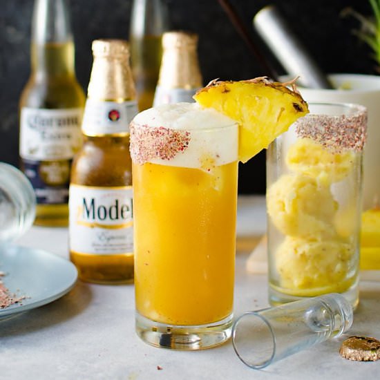 Frozen Pineapple Margarita Shandy