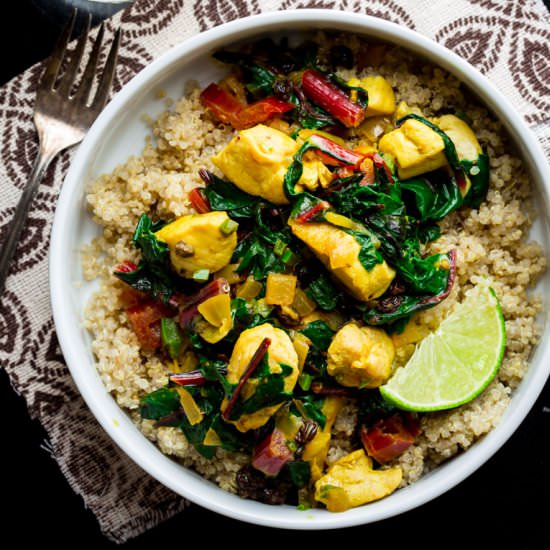 Chicken and Chard with Curry