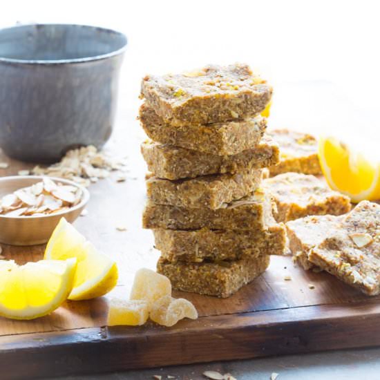 Lemon Ginger Chia No-Bake Snack Bar