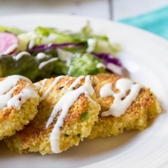Couscous Cheddar Cakes
