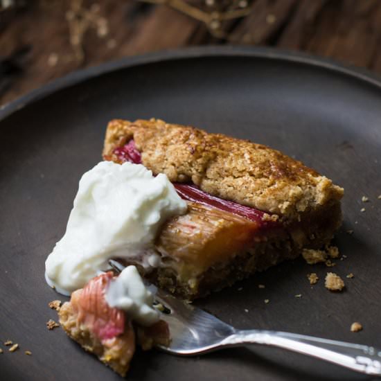 Rhubarb Coconut Galette