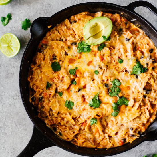 Healthy Chicken Enchilada Skillet