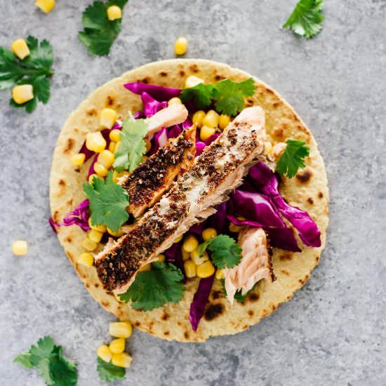 30-Minute Blackened Salmon Tacos