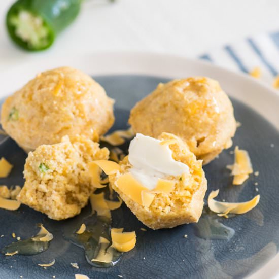 Jalapeno Cheddar Cornbread Bites