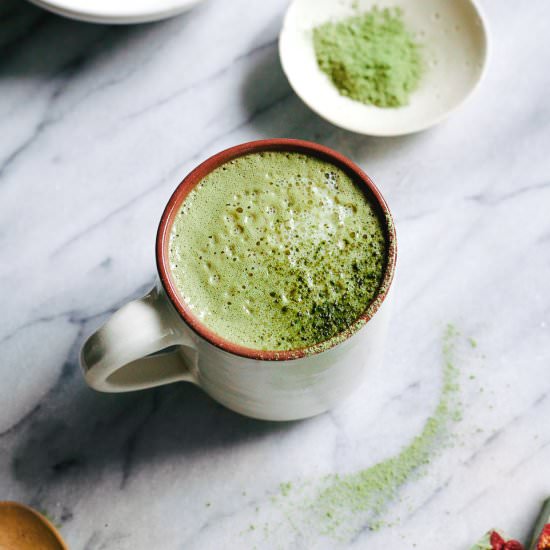 Toasted Coconut + Vanilla Matcha Latte