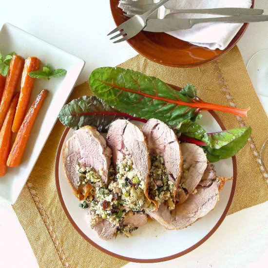 Roast Lamb Stuffed with CousCous