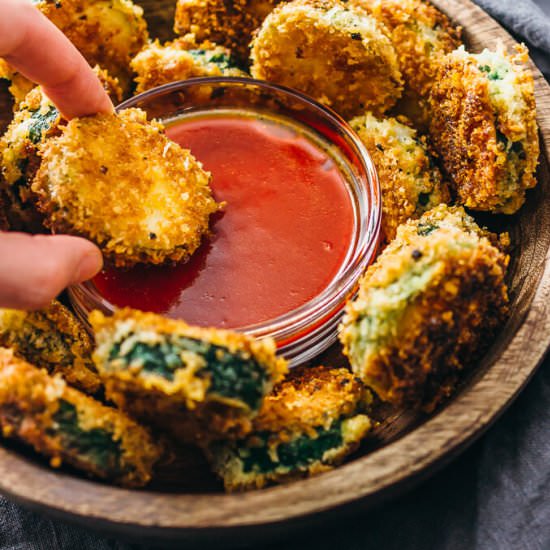Crazy good fried zucchini slices
