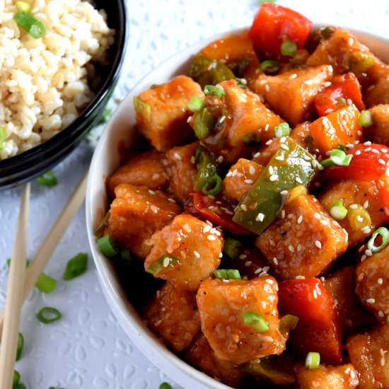 Szechuan Tofu and Peppers