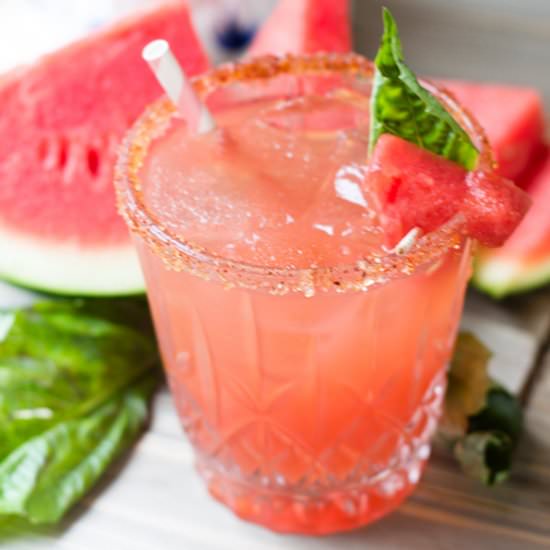 Watermelon Basil Margarita