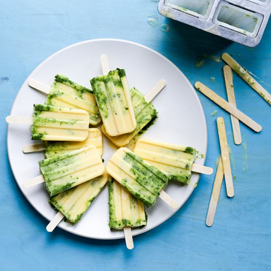 Coconut Mango Margarita Popsicles