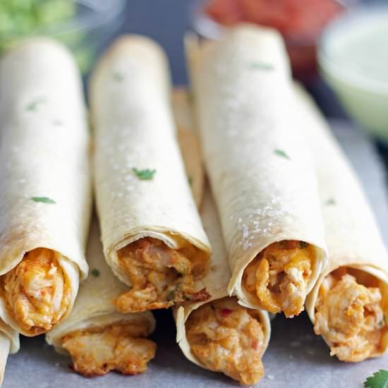 Baked Creamy Chicken Taquitos
