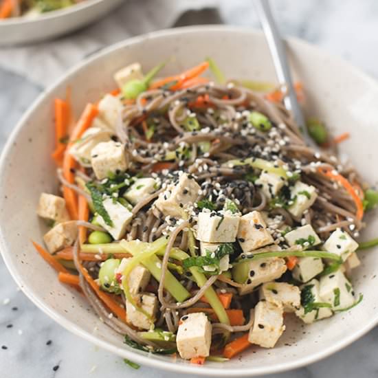 Soba Noodles with Veggies & Herbs