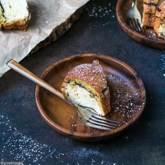 Three Color Marble Bundt Cake