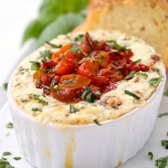 Baked Ricotta with Tomato Jam