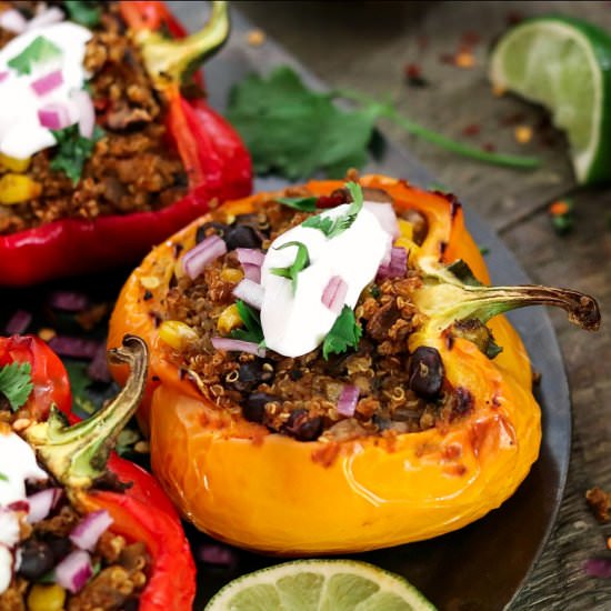 Santa Fe Quinoa Stuffed Peppers