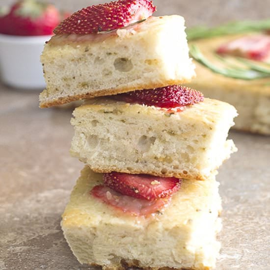 Easy Strawberry Focaccia