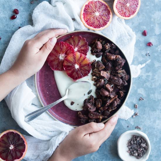 Vegan paleo chocolate granola