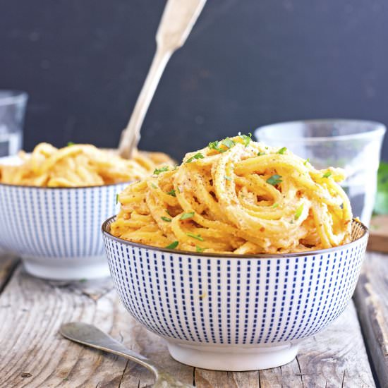 (Vegan) Creamy Chipotle Spaghetti
